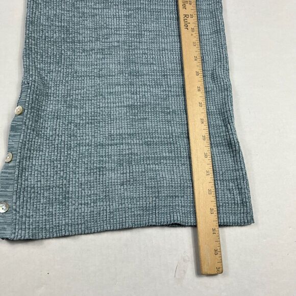 Le Ore Bandier Rimini Mini Dress Blue Raceback Ribbed Knit Casual Coastal SMALL - Picture 6 of 10